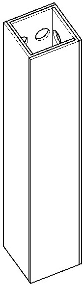 An L-shaped closed permanent column formwork