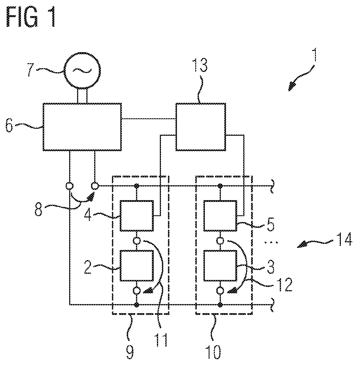 Circuit arrangement, method for operating a circuit arrangement and electrolysis device