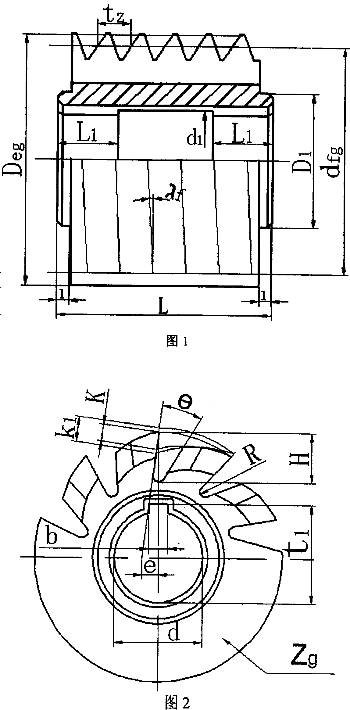Involute gear hob of asymmetric tooth profile with equal modulus
