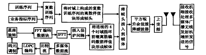 Multimedia broadcasting wireless signal anti-noise transmission method