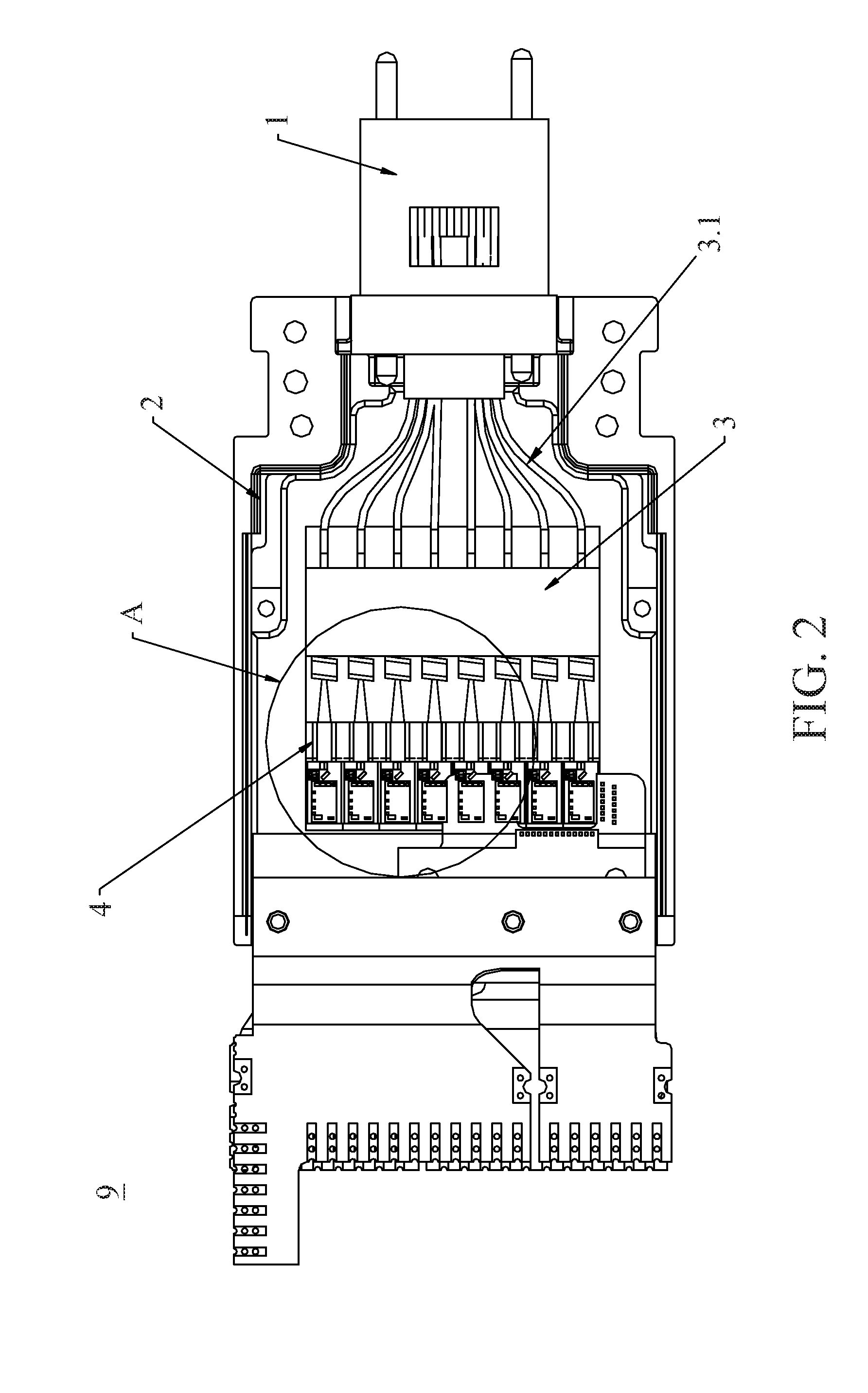 Multi-channel laser device with fiber array