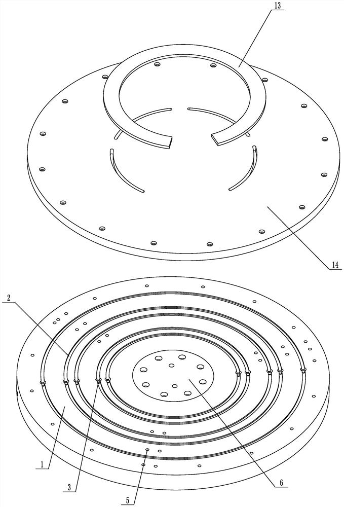 Universal silicon product processing turntable structure