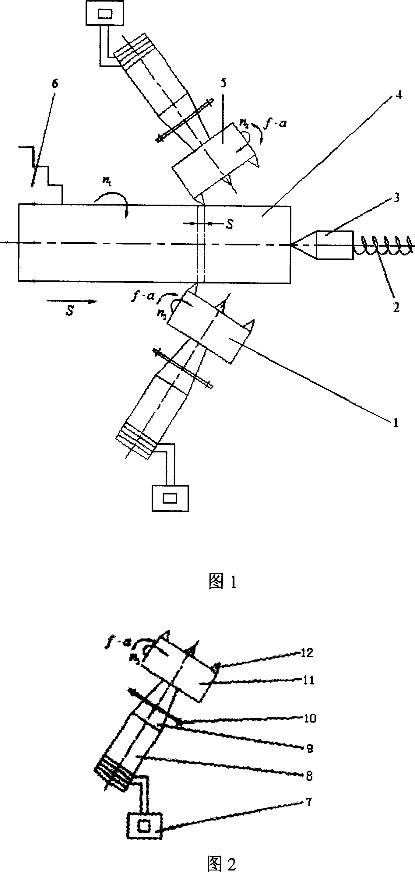 Ultrasonic torsional vibration turning-milling system and method with oppositely fed double cutter