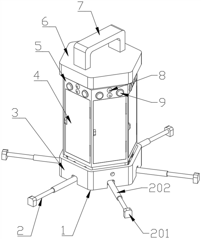 A portable socket with dust-proof and shock-absorbing functions