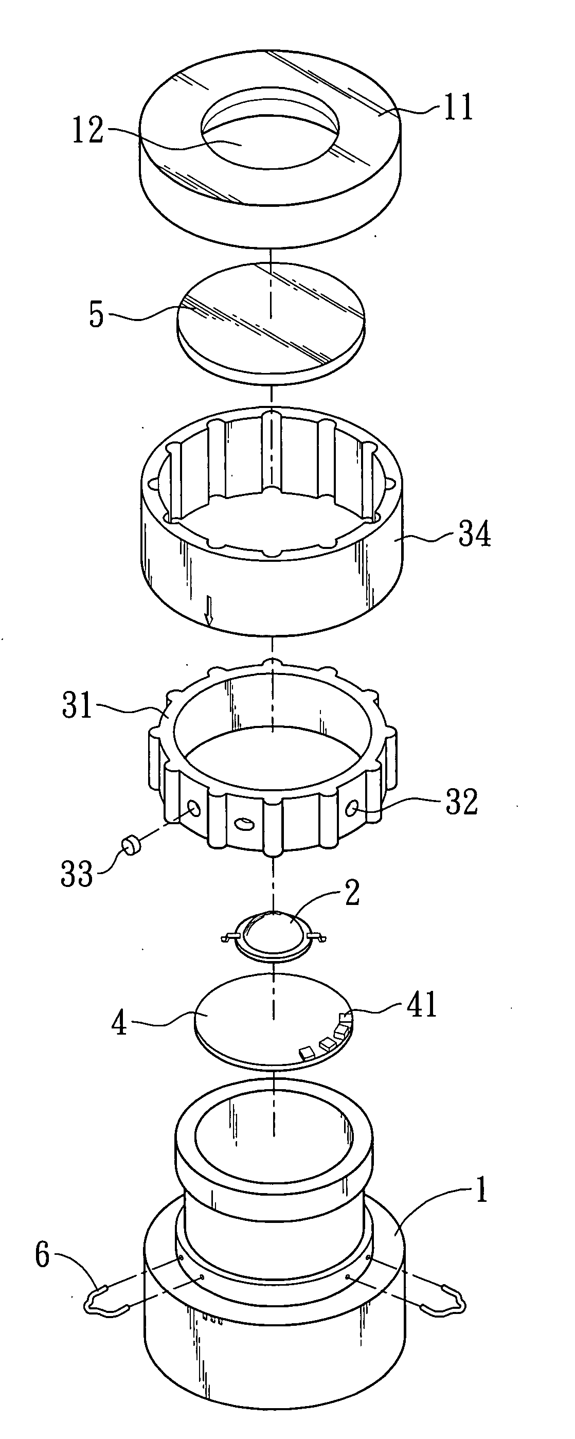 Lighting device with a magnetic switch