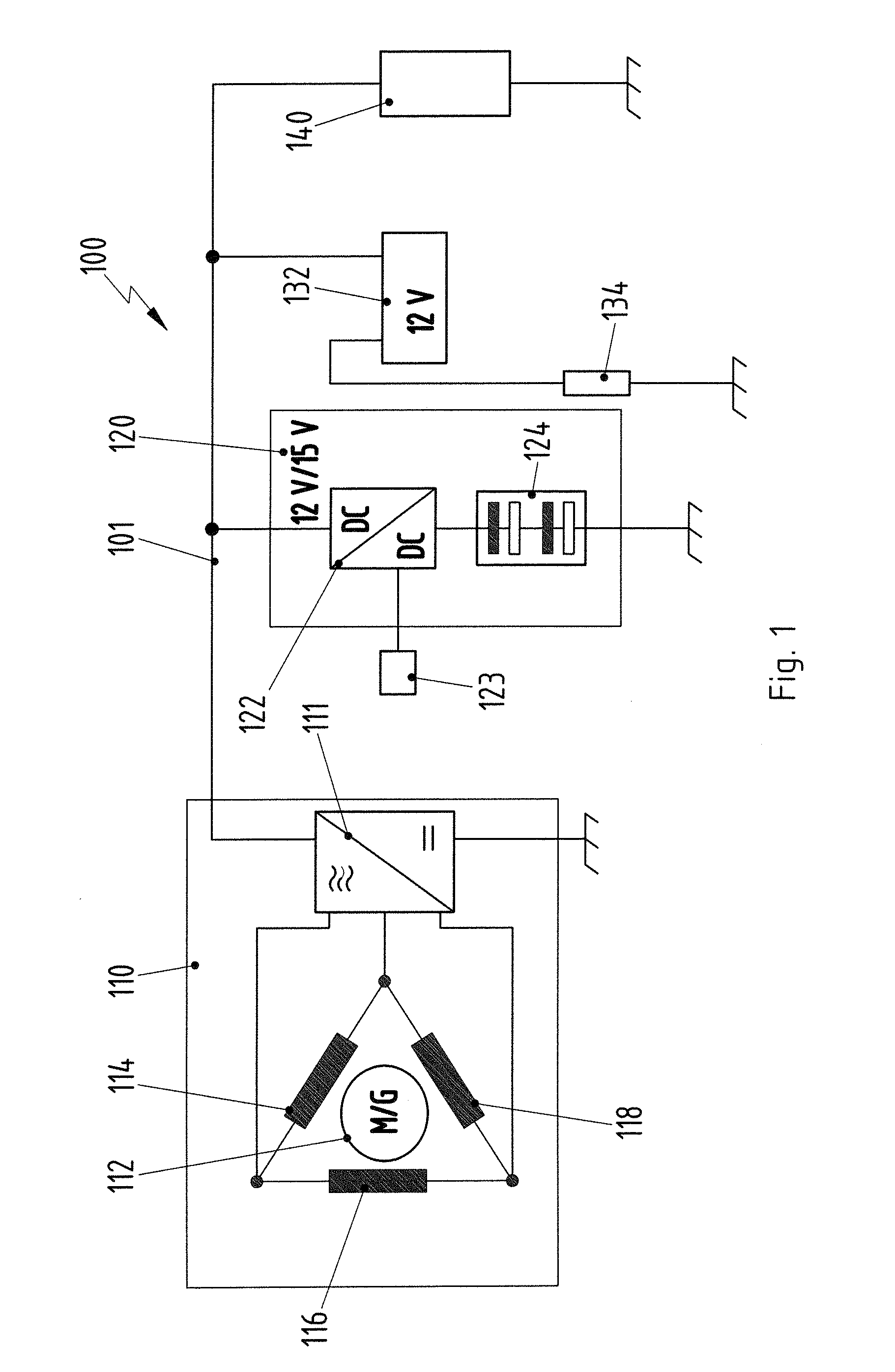 Electrical supply and starting system for a motor vehicle and method for operating the electrical supply and starting system