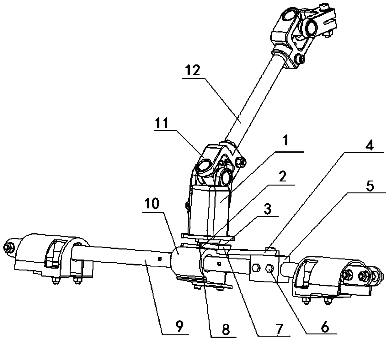 Freely switchable unmanned formula car steering mechanism