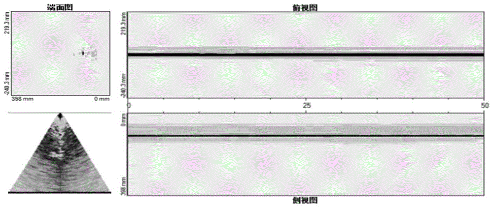 An ultrasonic b+c+d+s scanning identification method for internal defects of steel ingots