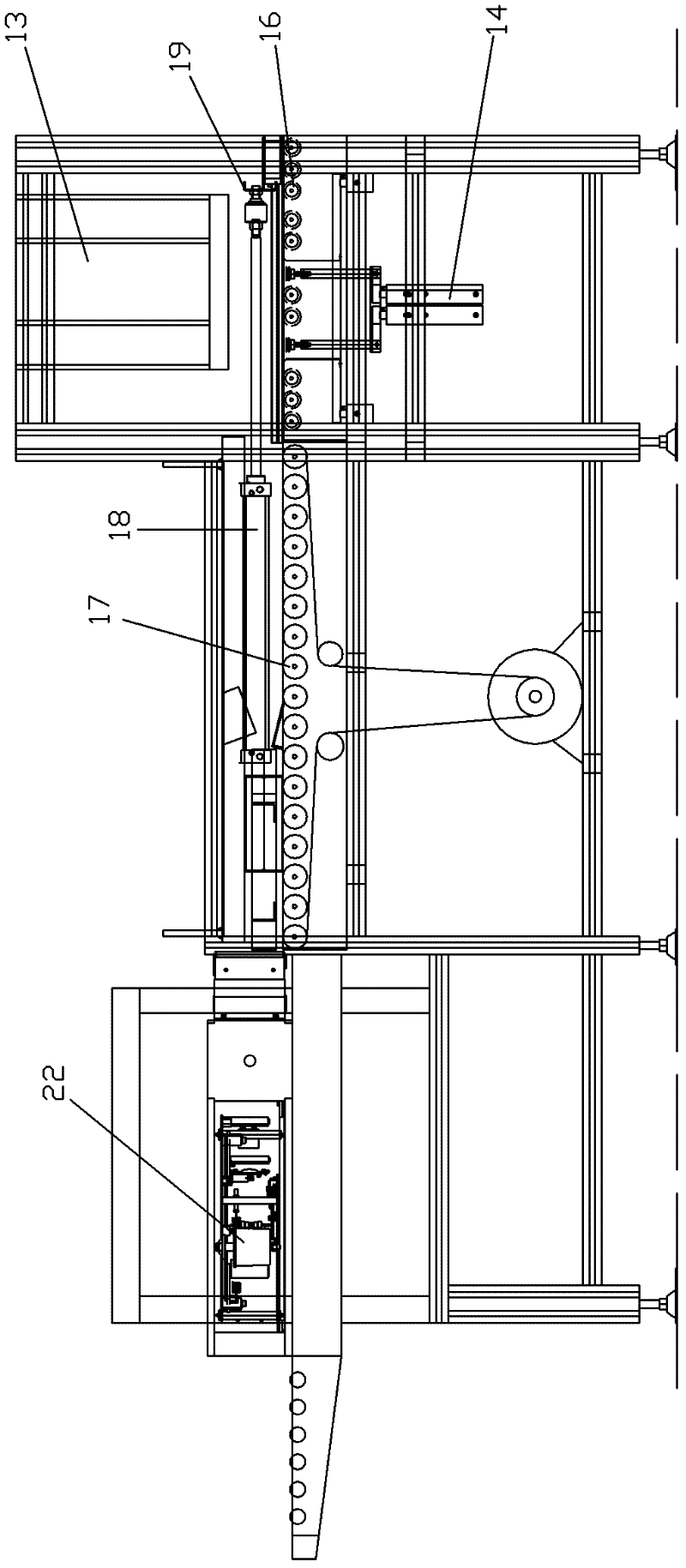 Automatic incasing machine for bottles