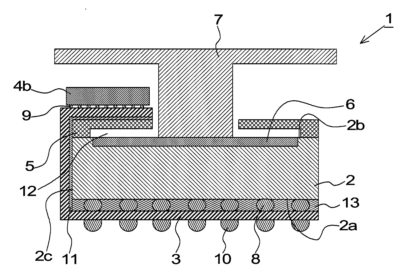 Device having electronic components mounted therein and method for manufacturing such device