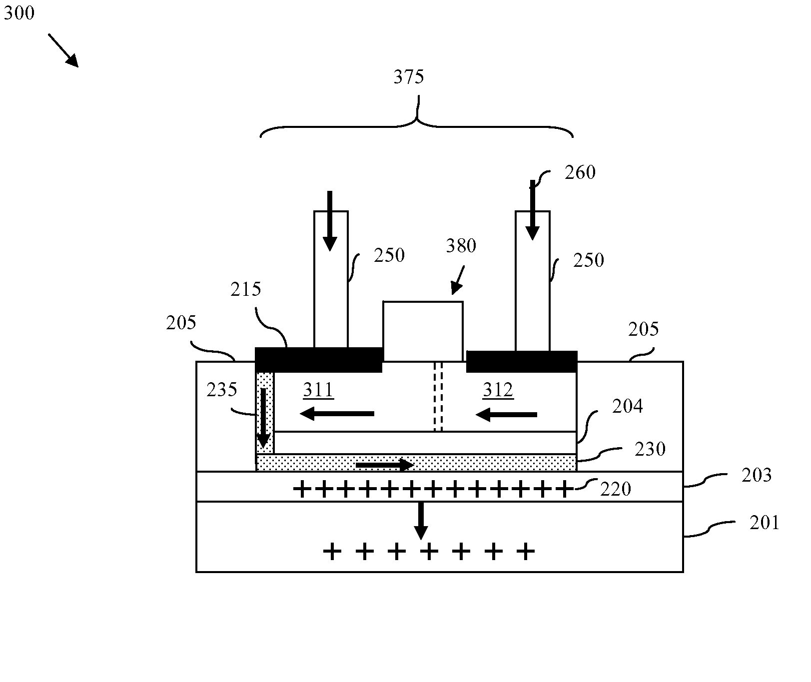 Semiconductor structure with field shield and method of forming the structure.
