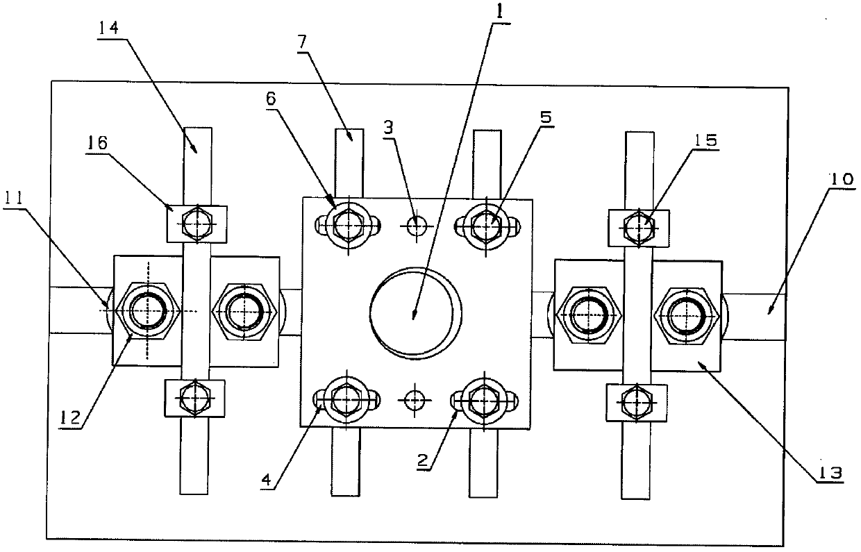 Three-point and four-point flexural fatigue general test fixture for composite material
