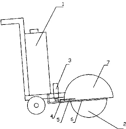 Cooling device of pavement cutting machine