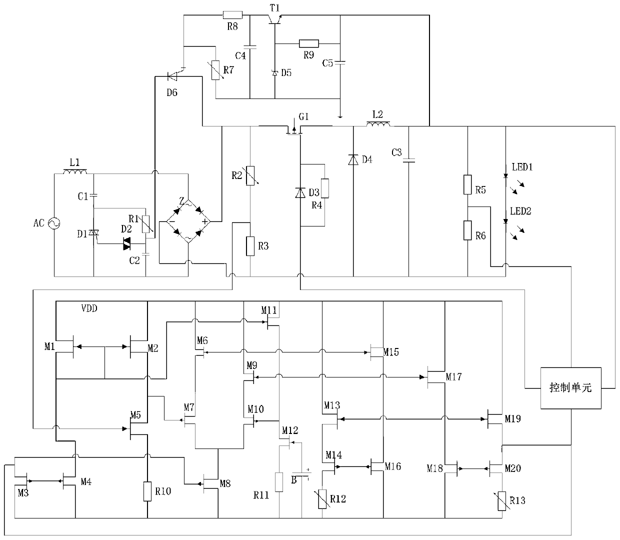 A Feedback Controlled LED Driving Power Supply