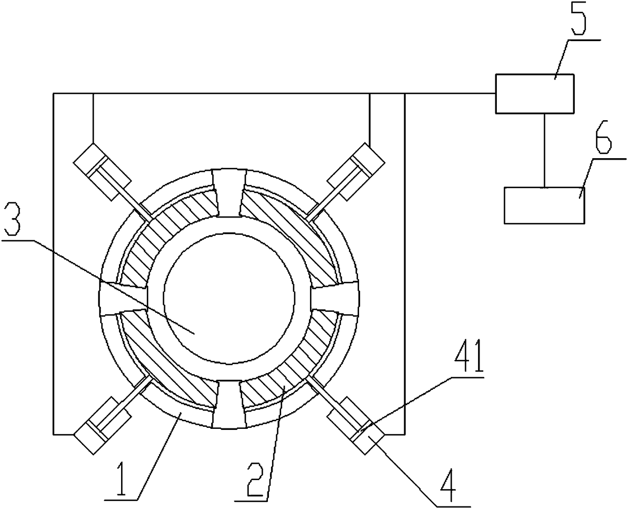 Bearing system based on flexible supporting and control method