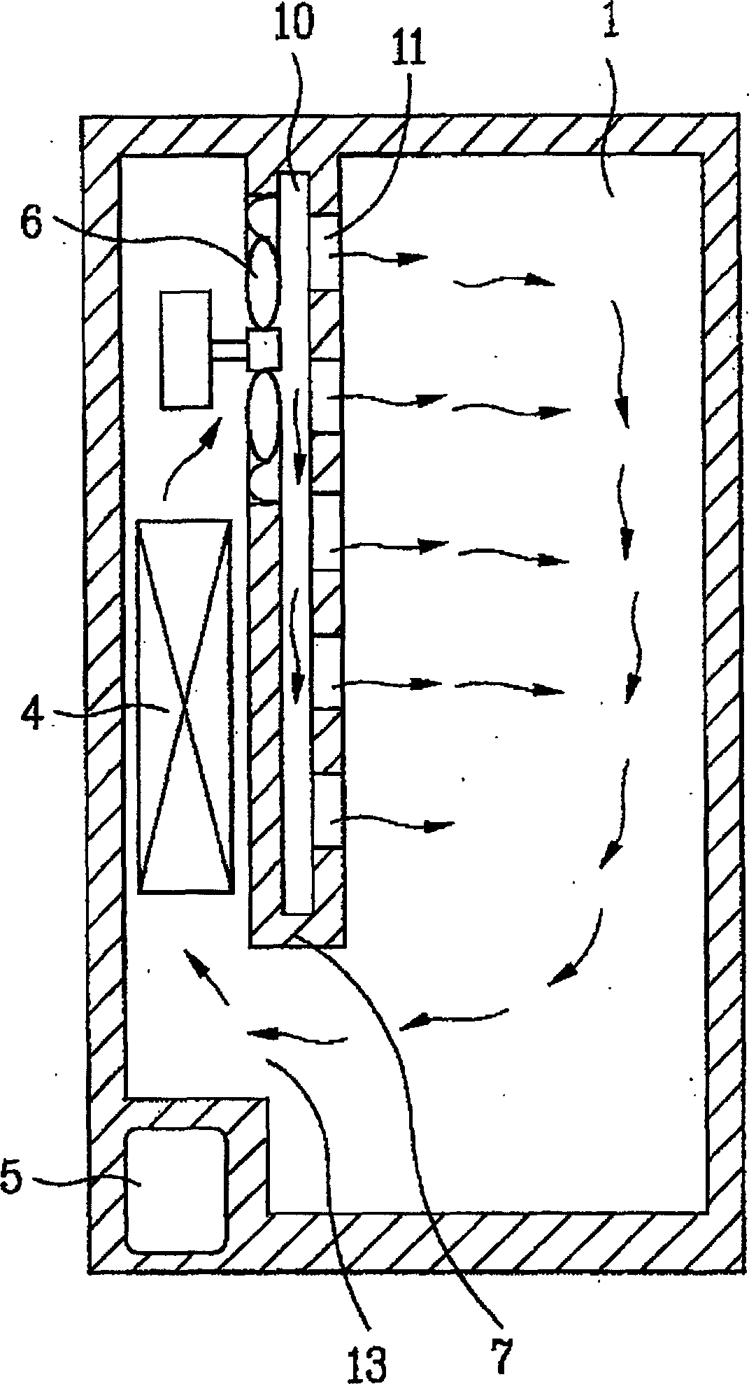 Independent refrigeration electric refrigerator