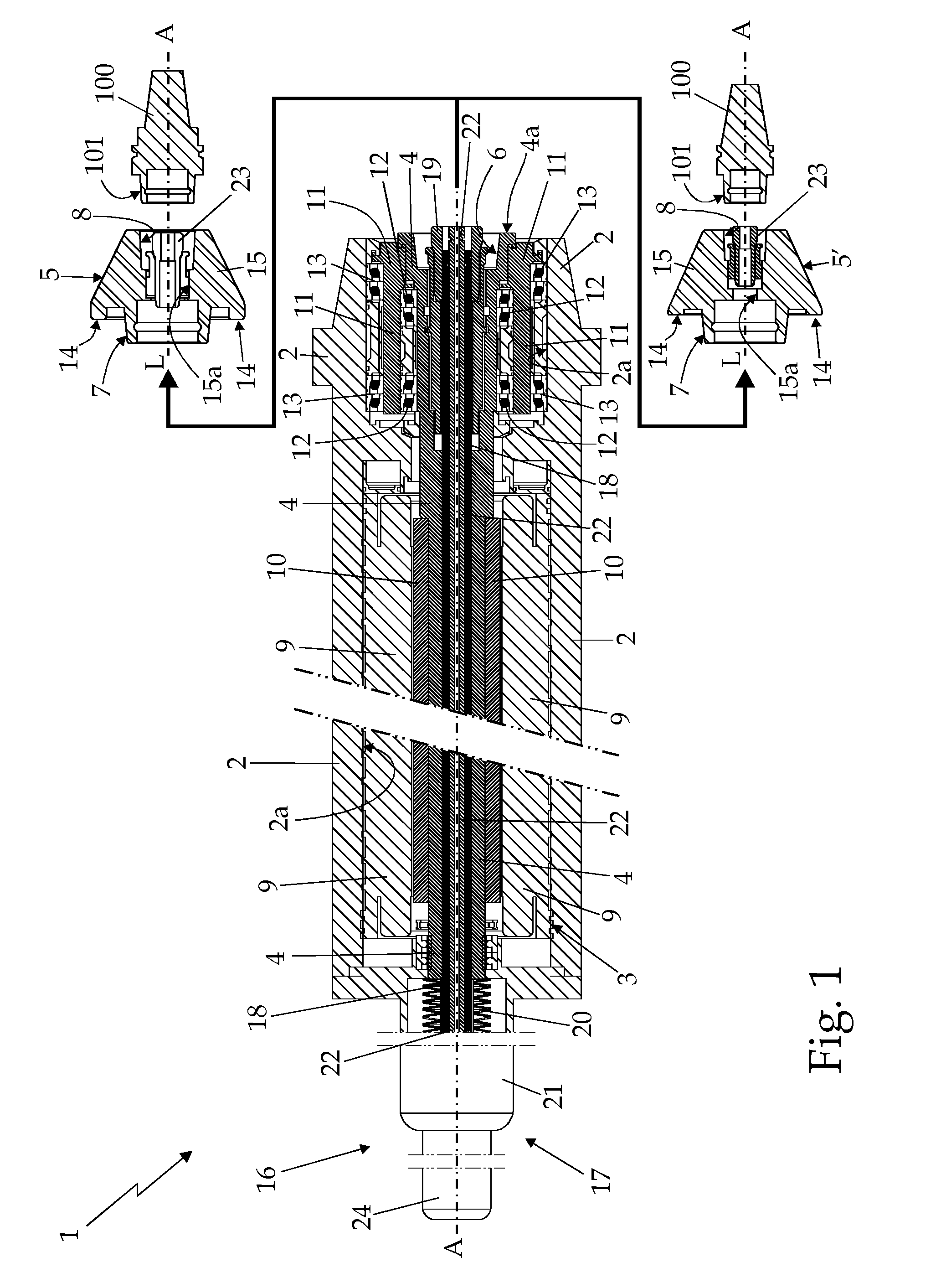 Electric spindle for numerical control machines