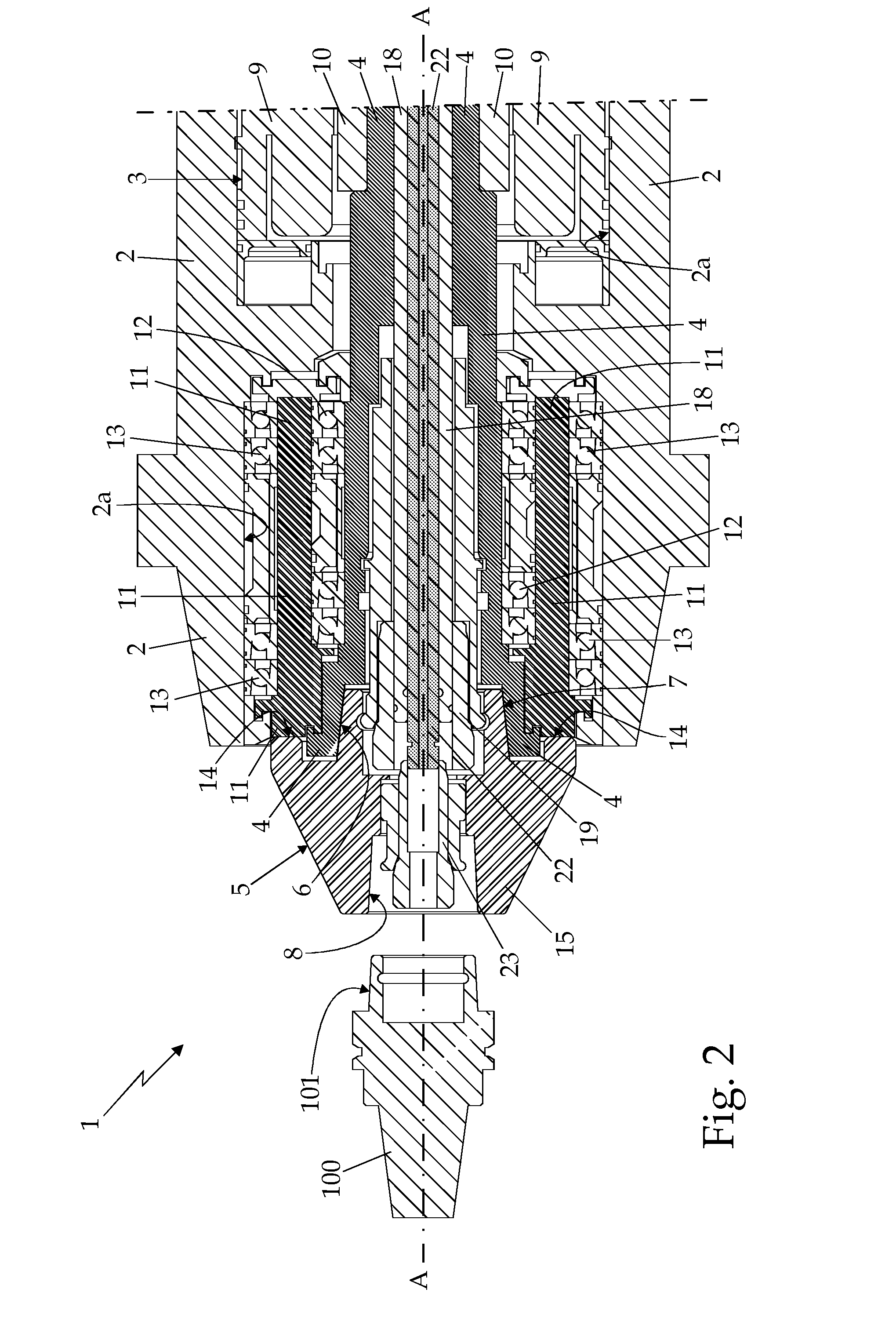 Electric spindle for numerical control machines