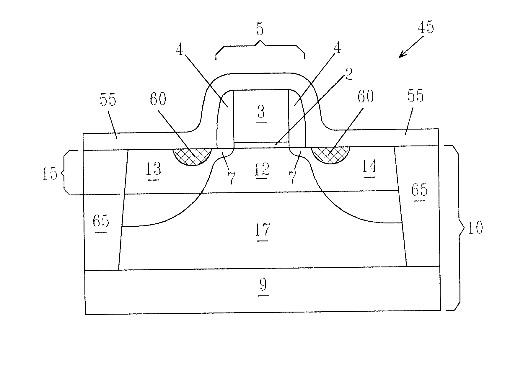 Strained-silicon CMOS device and method