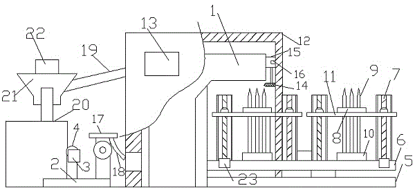 Processing and forming combination device of aluminum foil for condenser.