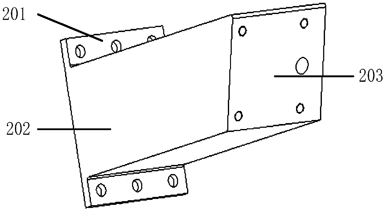 Combined support structure for large-size antenna of deep-air detector