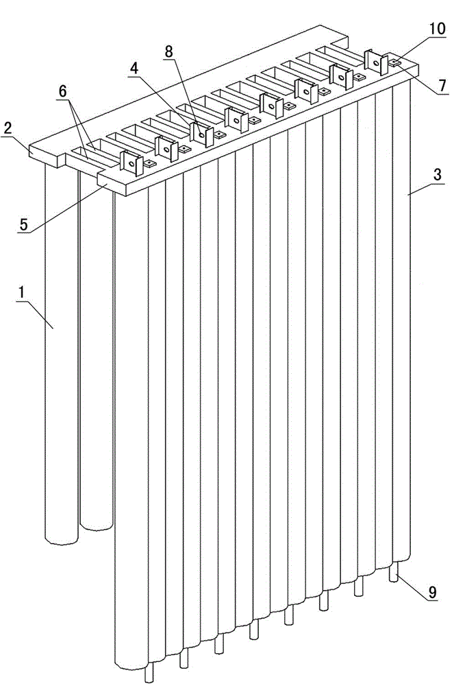 Combined double-row-pile combined vertical prestress anchor rod supporting system and construction method thereof