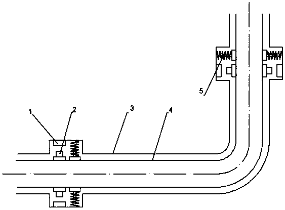 High temperature superconducting magnetic levitation low temperature working medium transportation pipeline structure