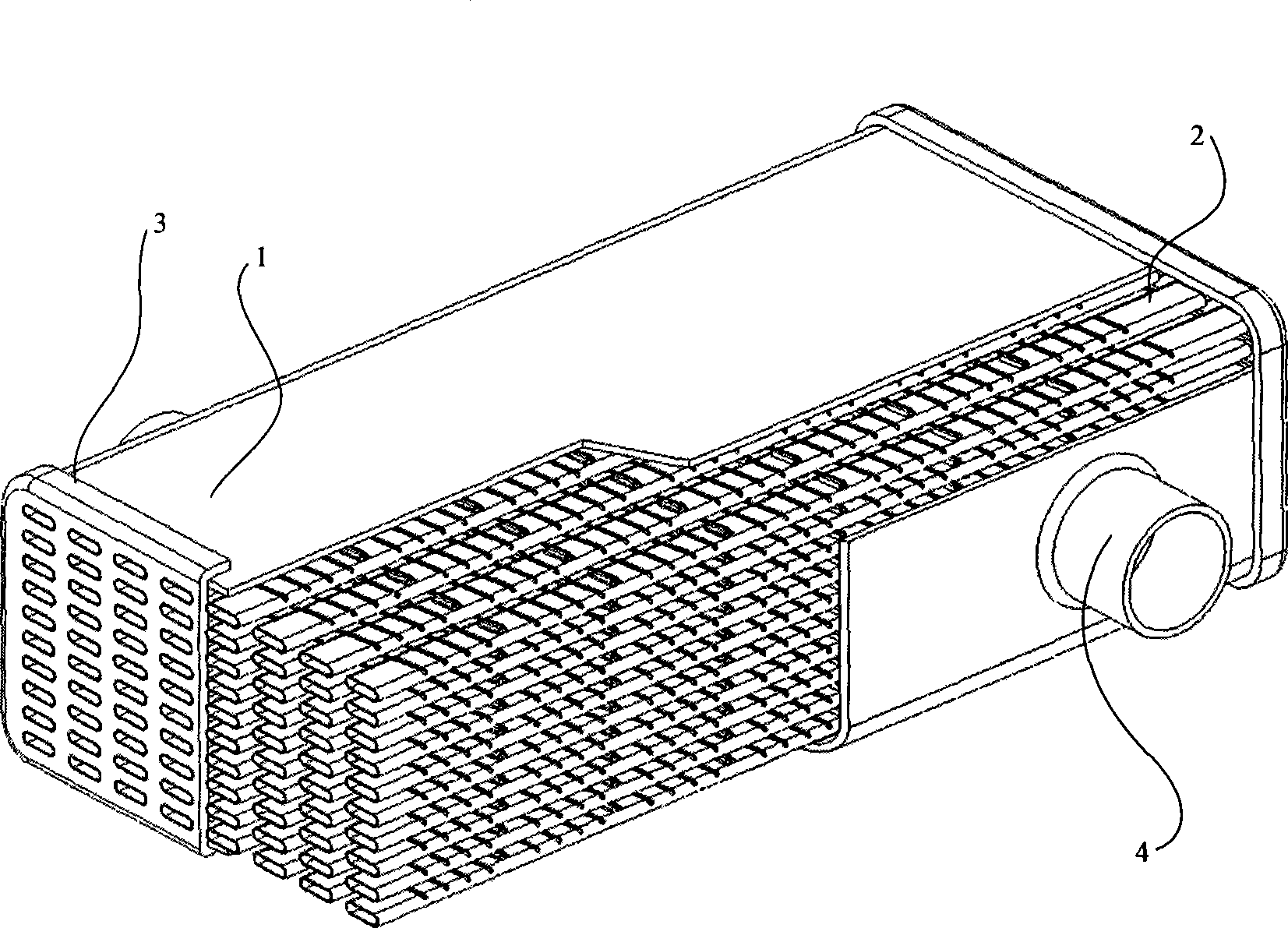 Flat-shaped groove heat exchange tube and heat exchanger using the same
