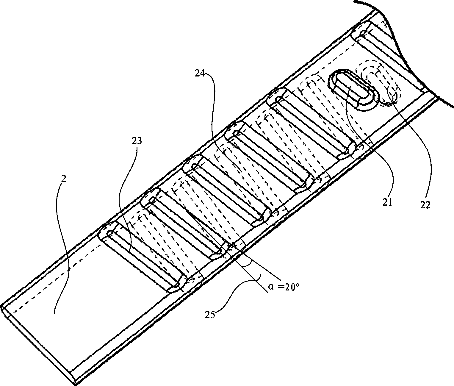 Flat-shaped groove heat exchange tube and heat exchanger using the same