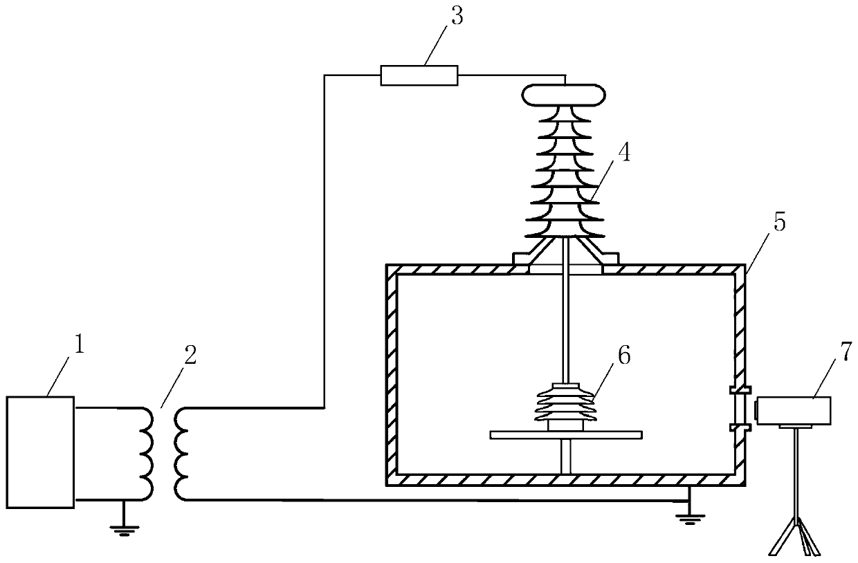Test system for measuring insulator surface field intensity distribution