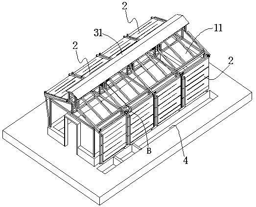 Vegetable greenhouse capable of achieving cooling and preventing exposure to sun