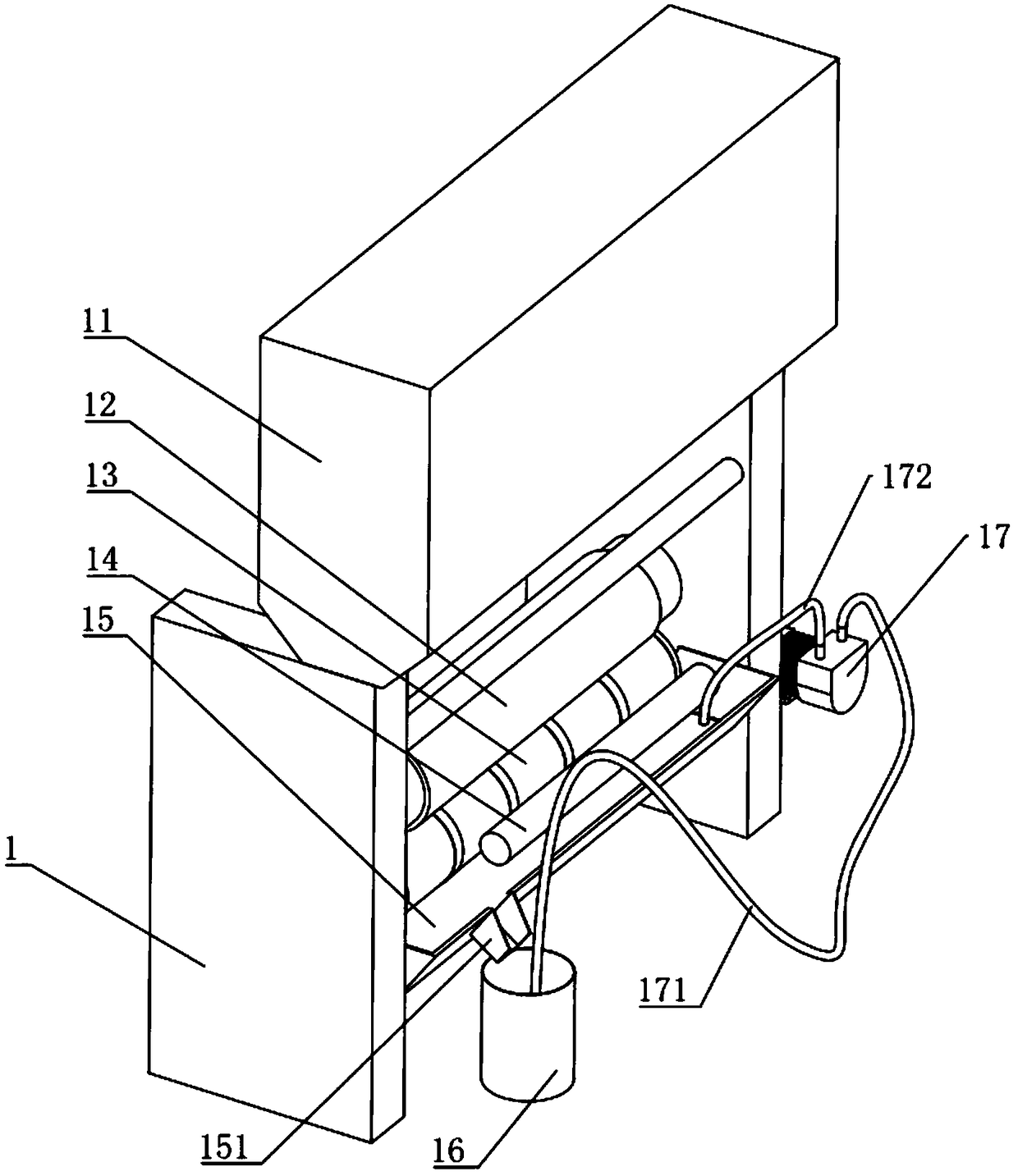 Gravure printing machine and its scraping device