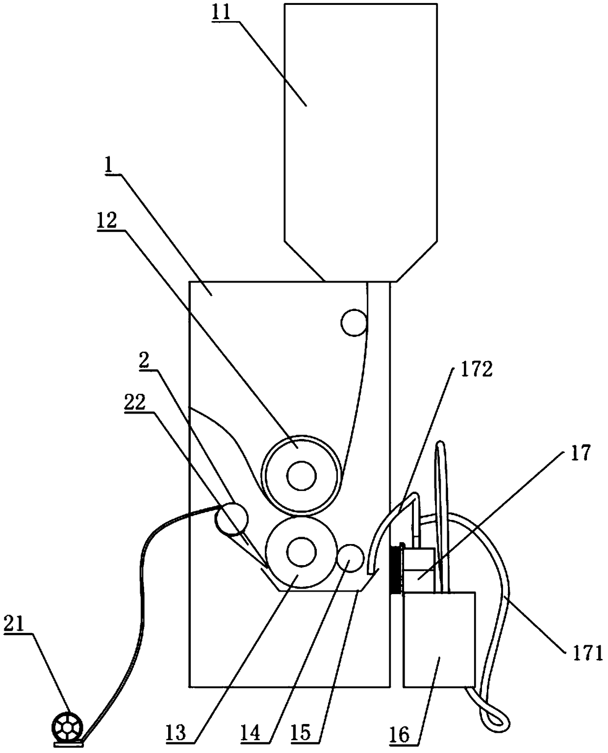 Gravure printing machine and its scraping device