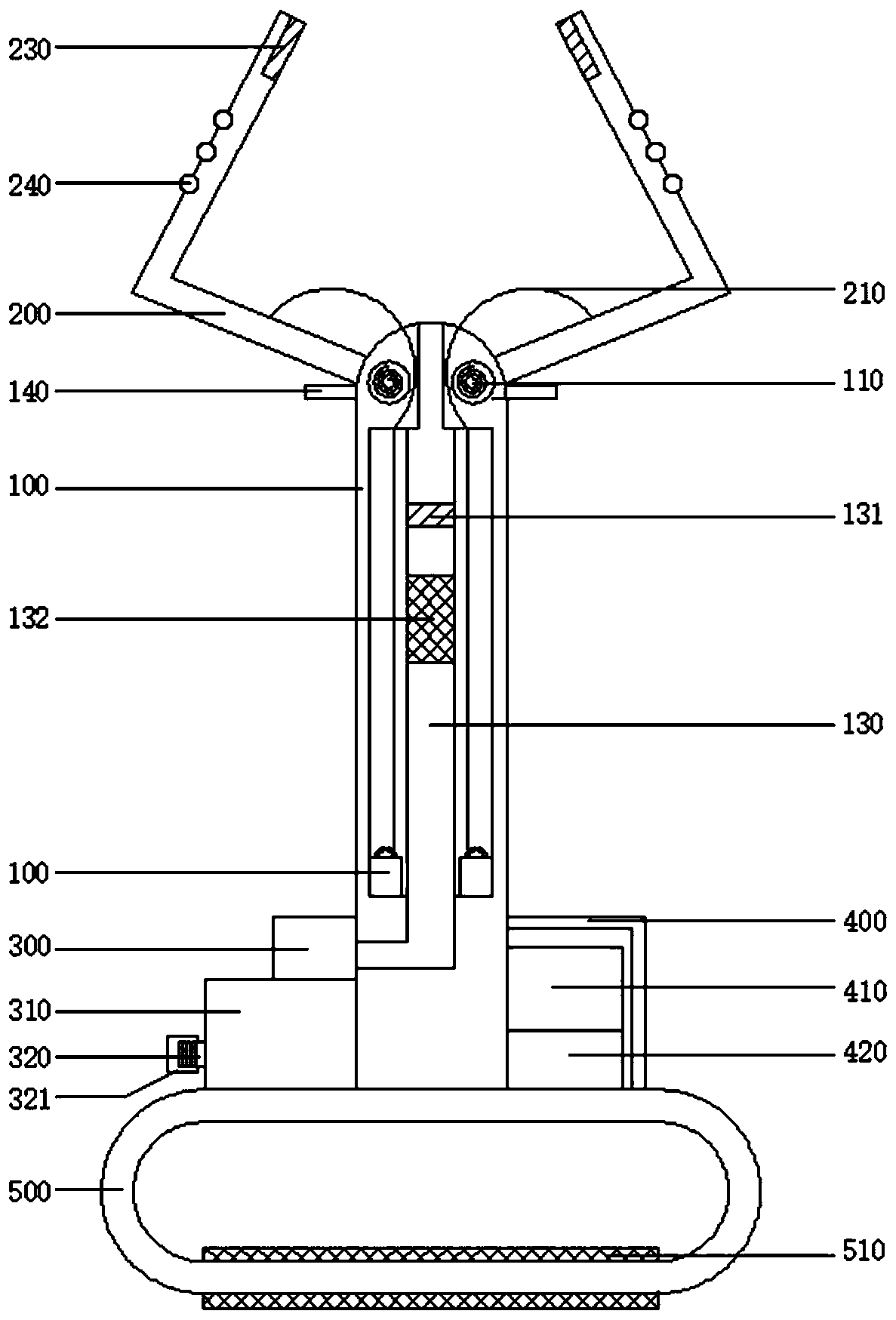 Digestive endoscopy titanium clamp device capable of injecting water