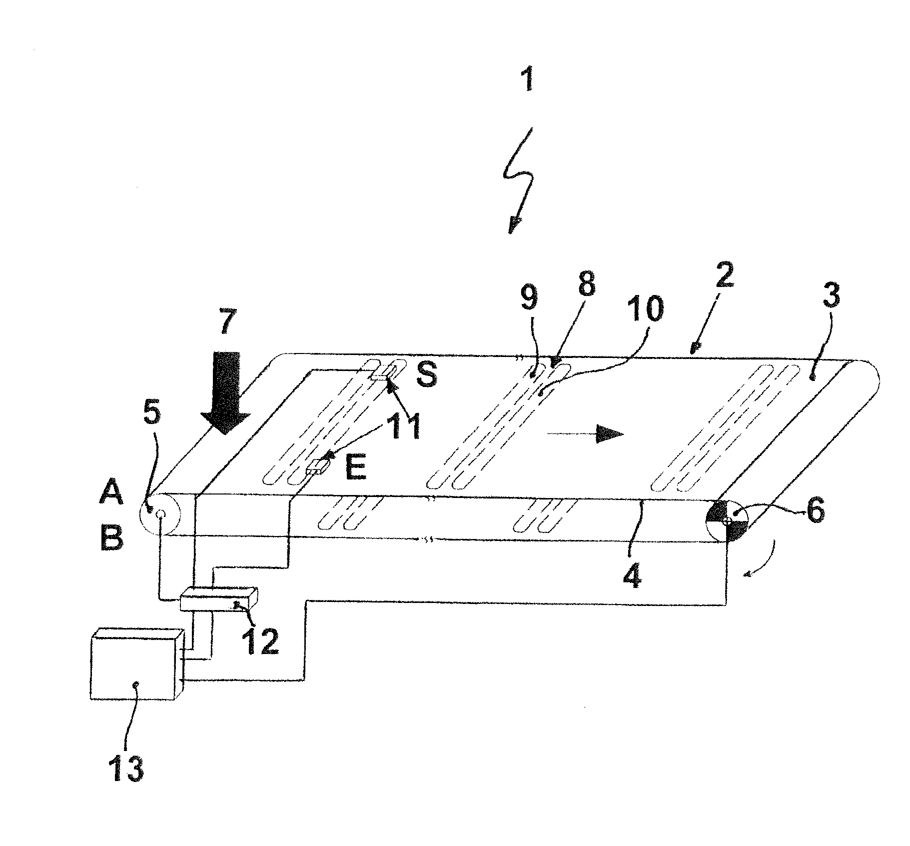 Arrangement for monitoring a conveyor system to detect damage to the conveyor belt thereof