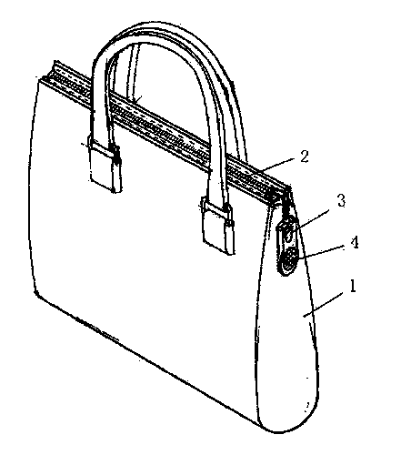 Handbag with alarming fingerprint lock