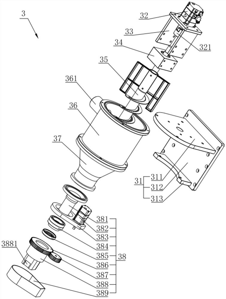 A nozzle rotating dual-nozzle cement 3D printing structure and its application method