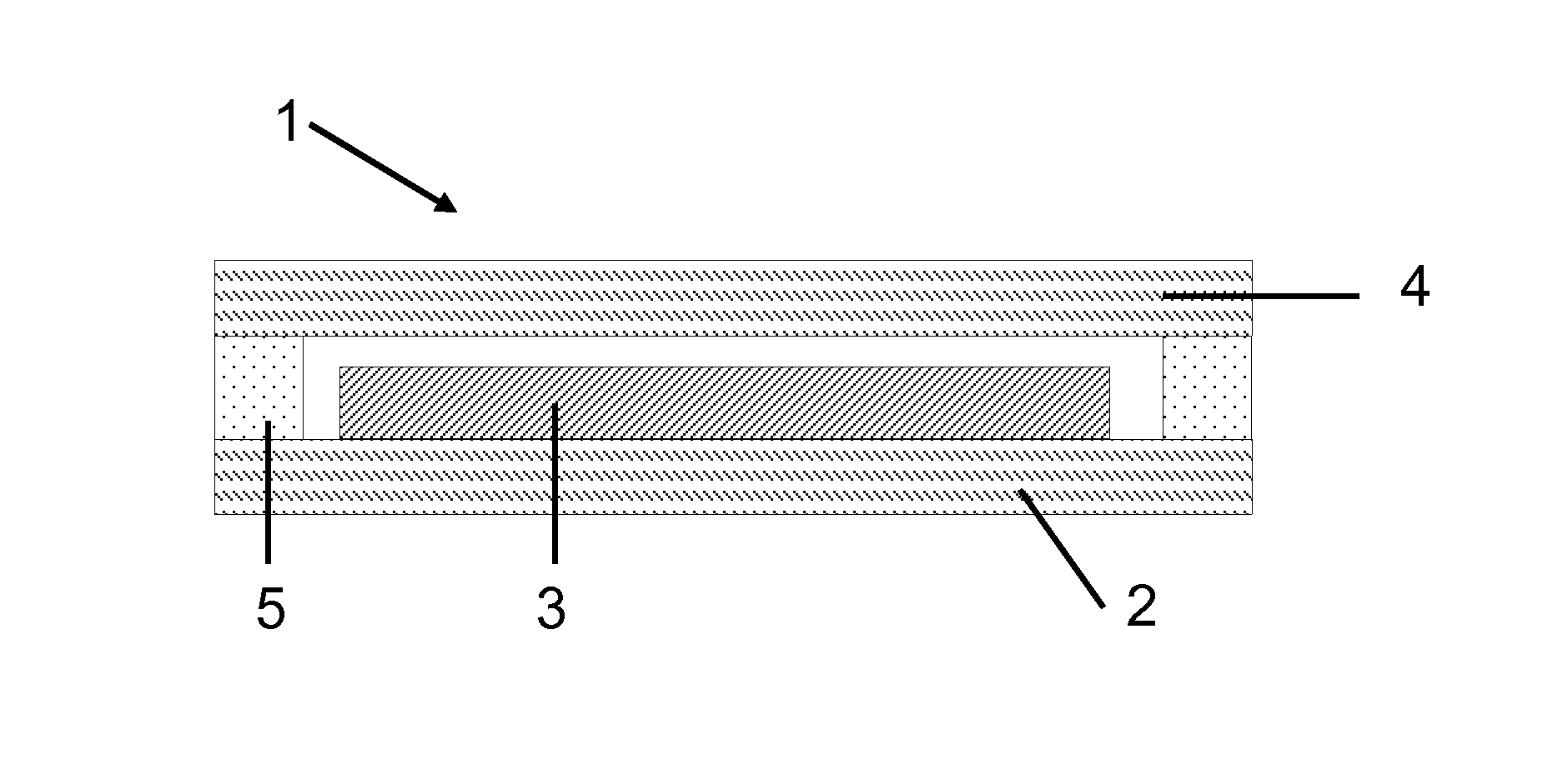 Pressure-sensitive adhesive material particularly for encasing an electronic arrangement
