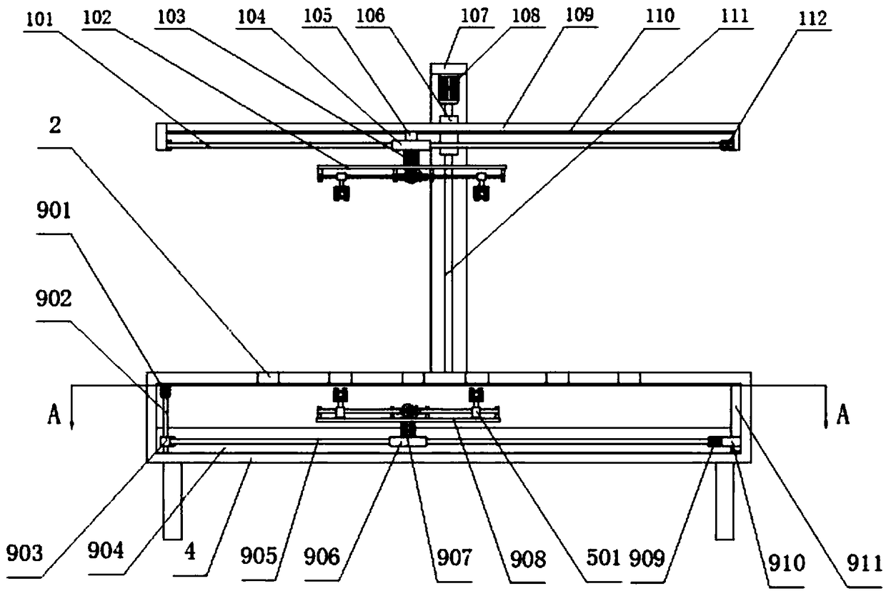 A meridian column automatic moxibustion bed