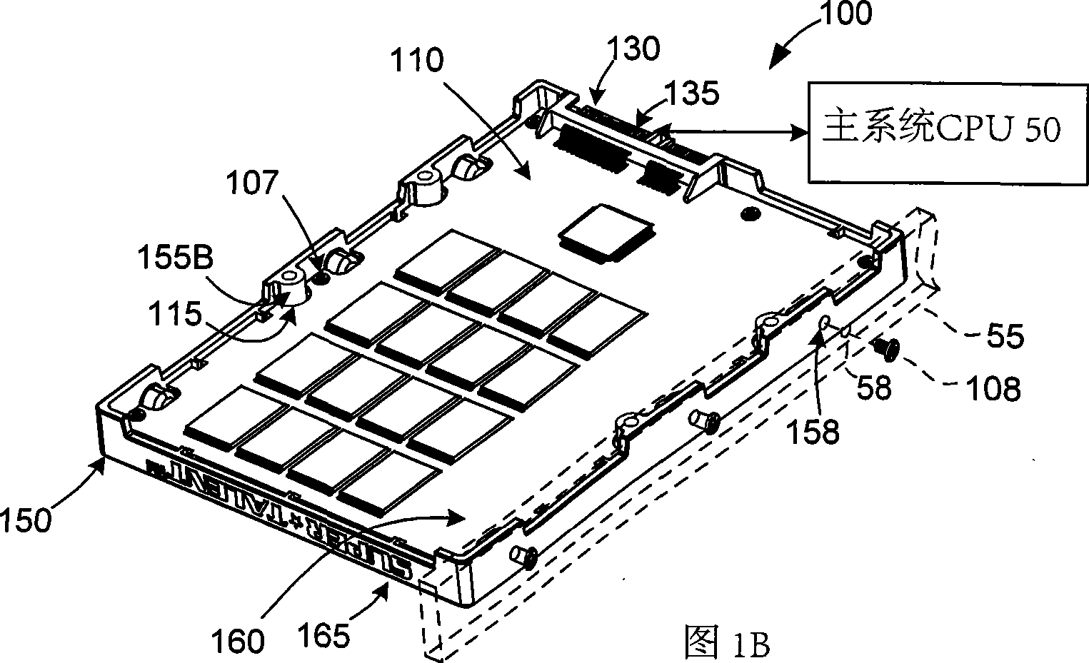Solid state drive (ssd) with open top and bottom covers