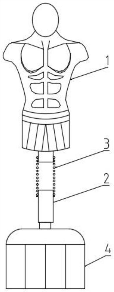 Psychological pressure relief boxing receptor swing part and production assembly equipment