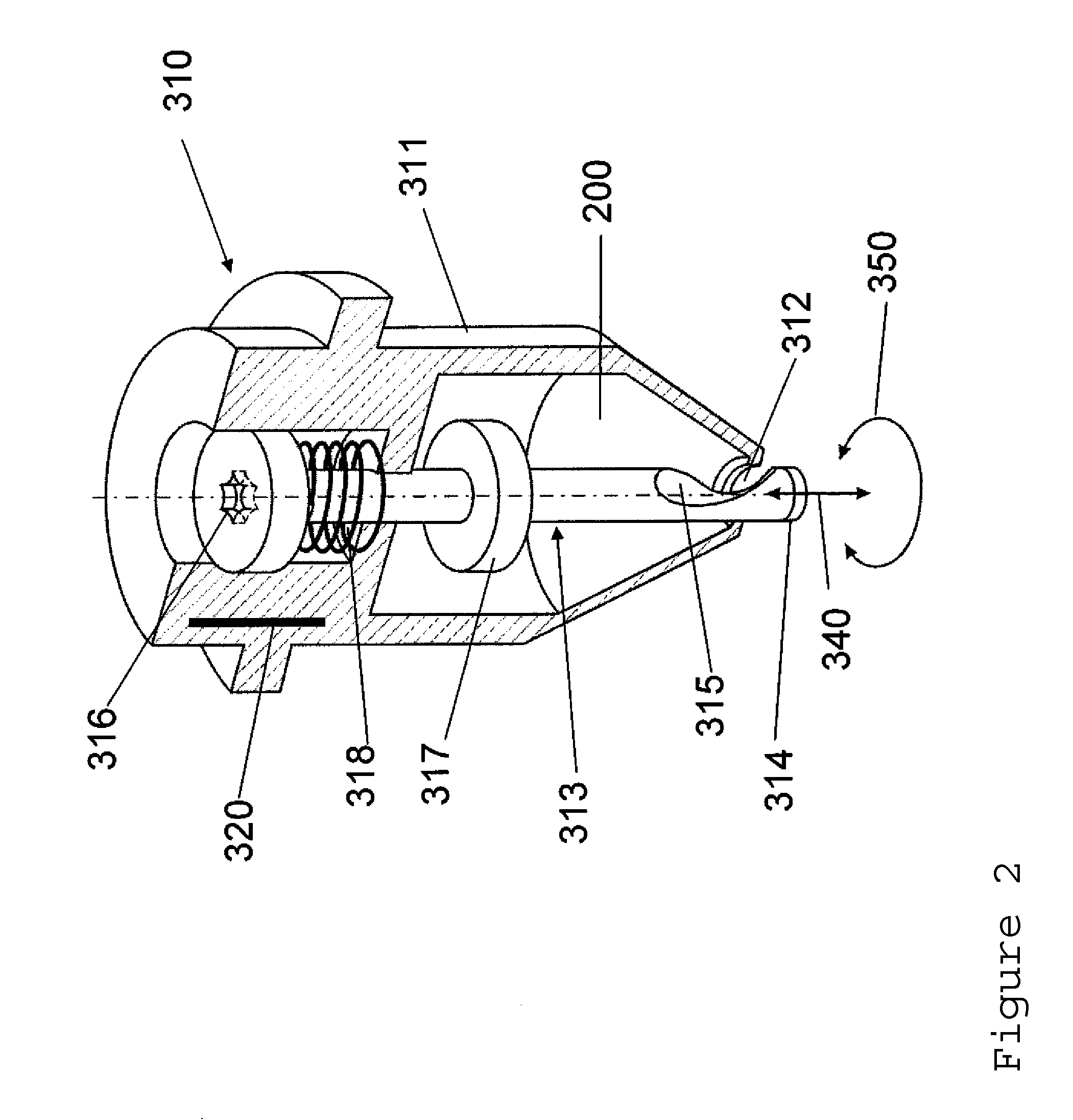 Method and device to fill receiving containers