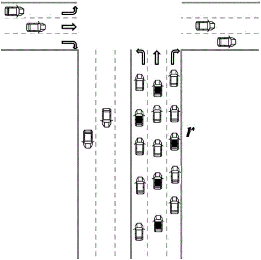 Intersection turning vehicle number estimating method and system