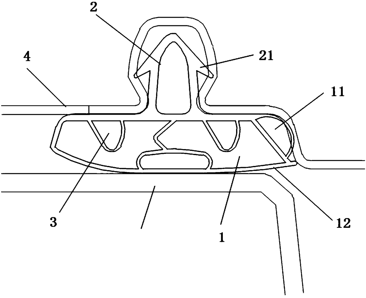 Extrusion type door gasket structure