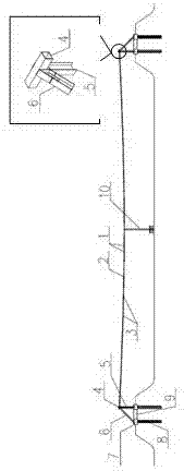 Large-span flexible cable supporting photovoltaic system
