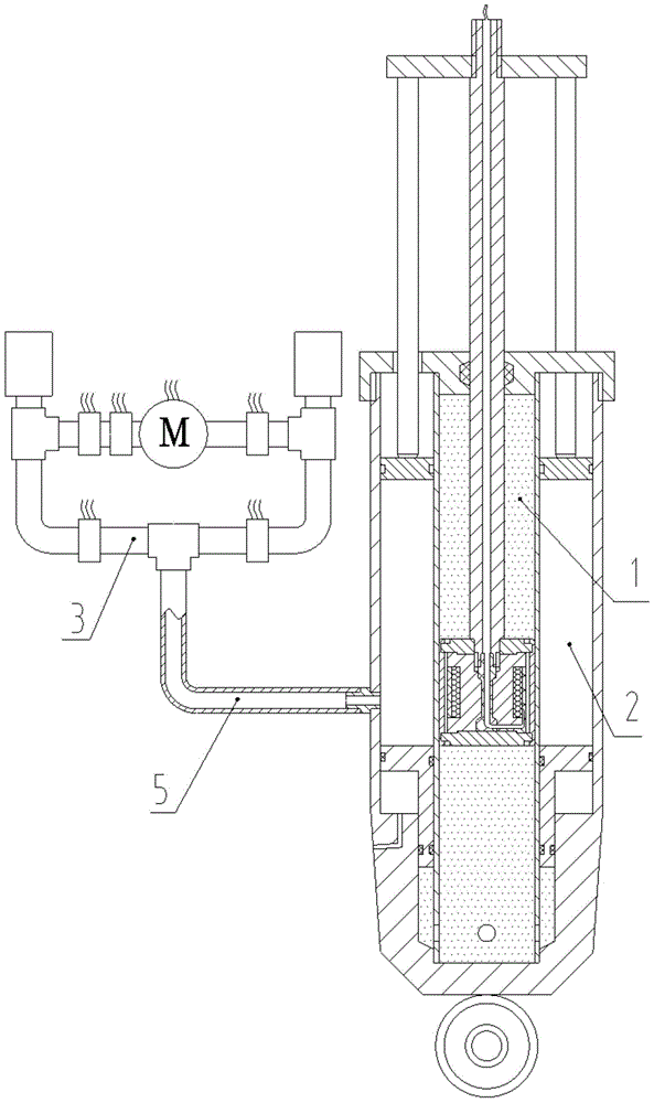 Magneto-rheological strut with integrated air spring