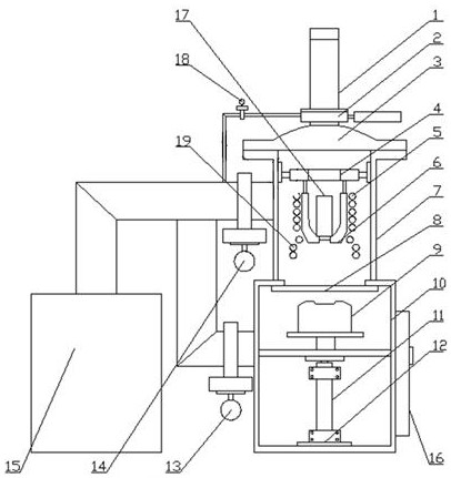 Quick casting cold crucible suspension furnace and alloy smelting method
