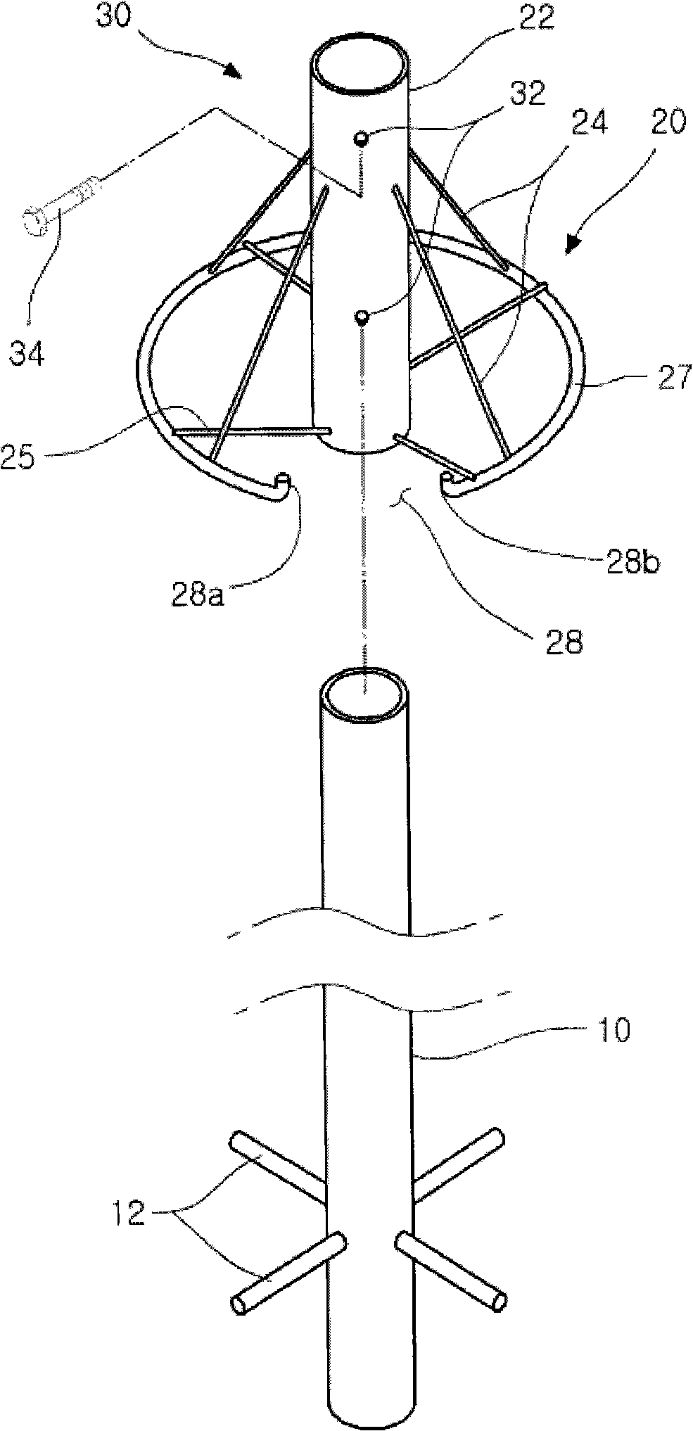Tree branch supporting device