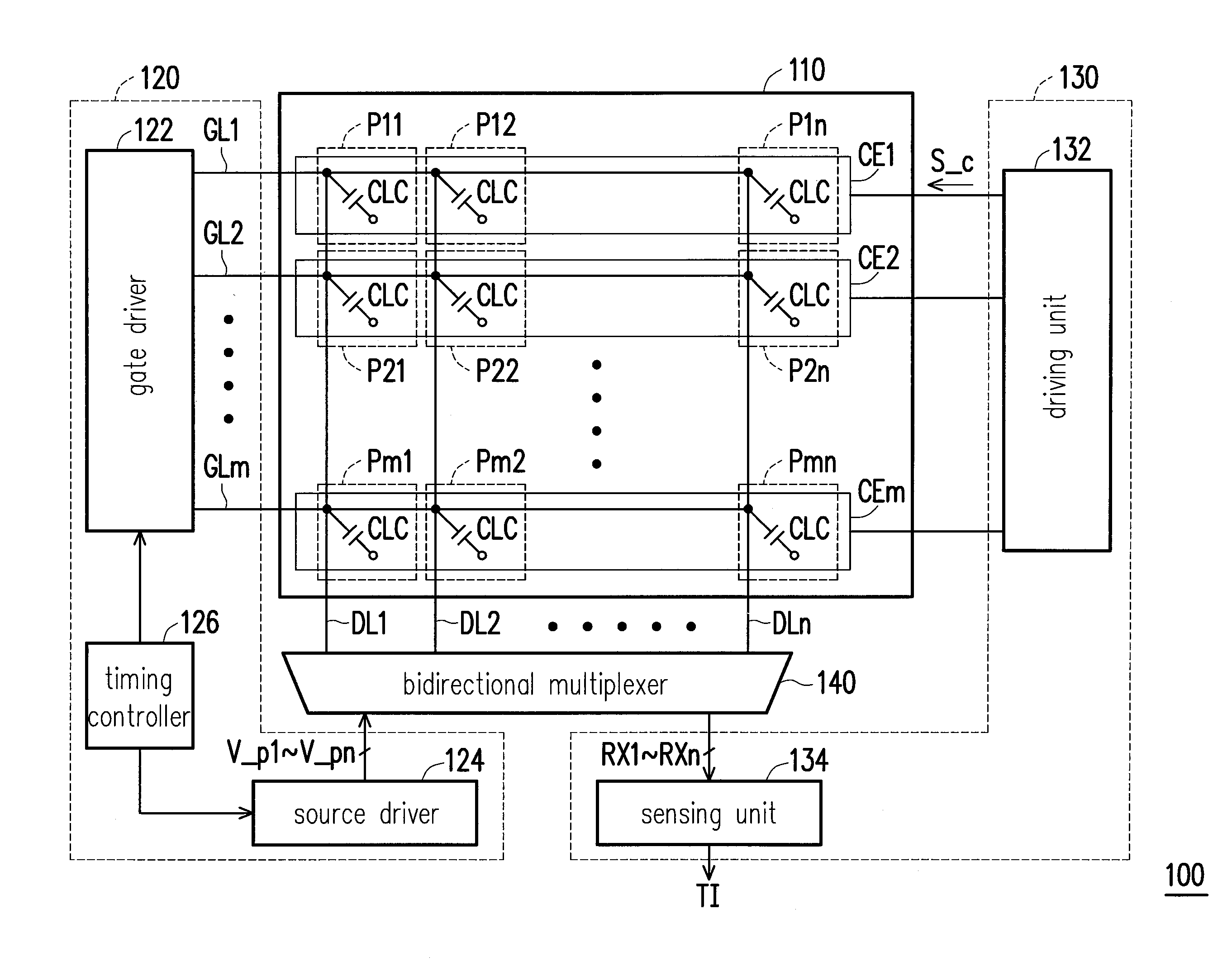Display apparatus with touch sensing function