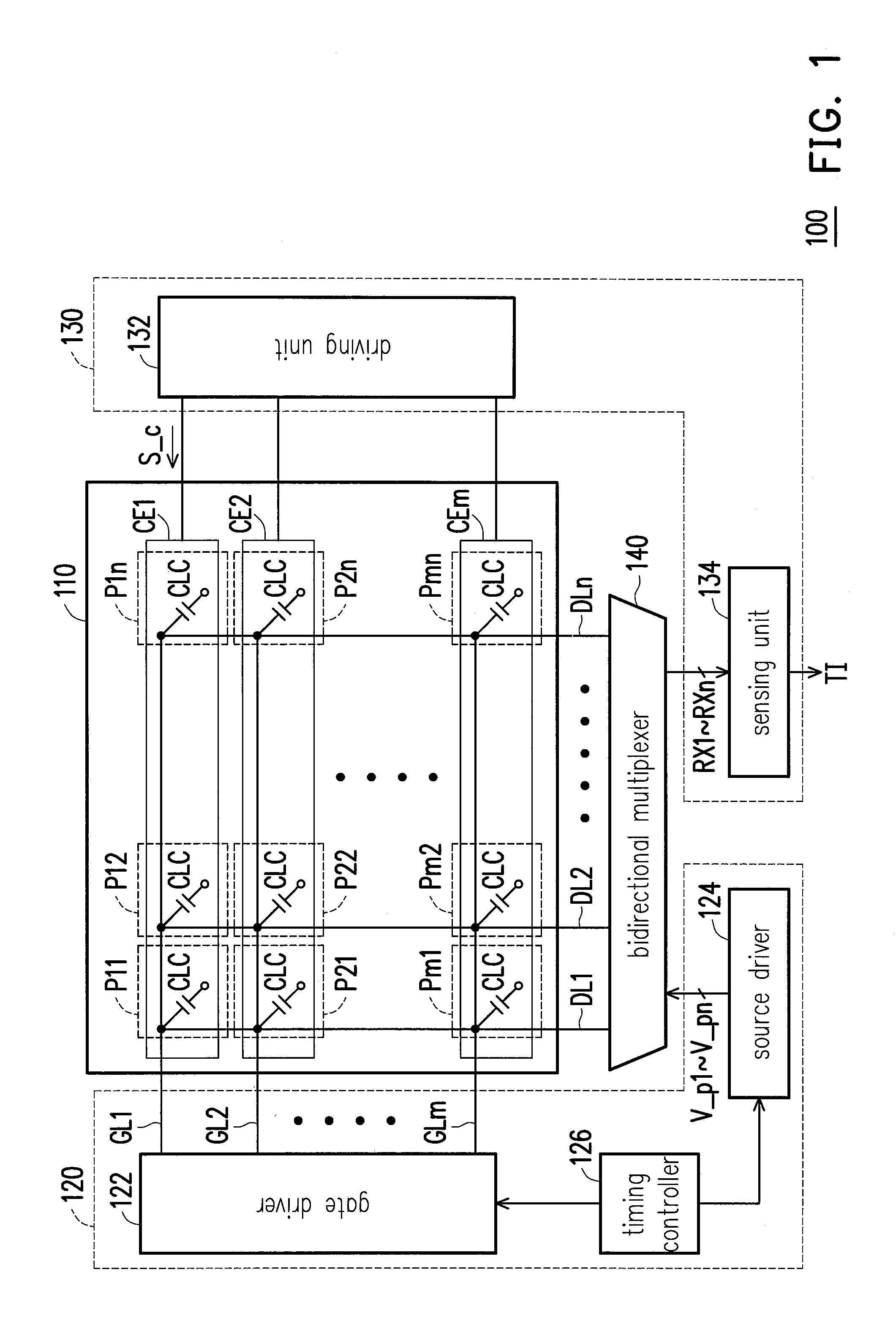 Display apparatus with touch sensing function